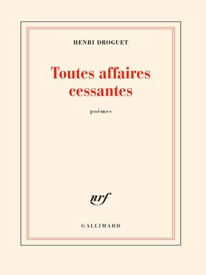 cover image of Toutes affaires cessantes